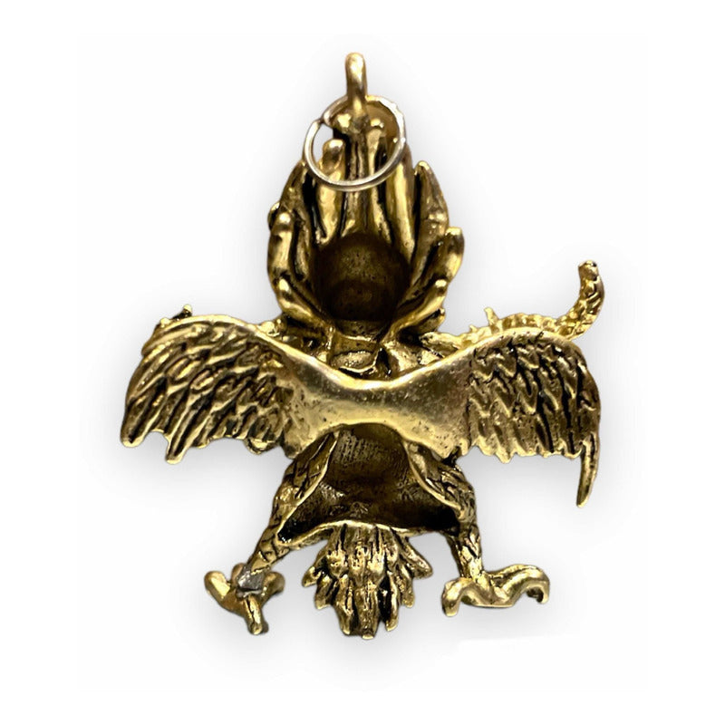 Garuda Amuleto En Metal Con Baño Dorado 18x35x40mm by HEREJE