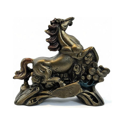 Caballo Del Año Chino Figura De Resina 6.5x8x2.5cm Dorado by HEREJE