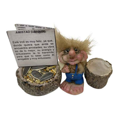 Troll Mini + Comedero + Semillas + Tarjeta Varios Modelos