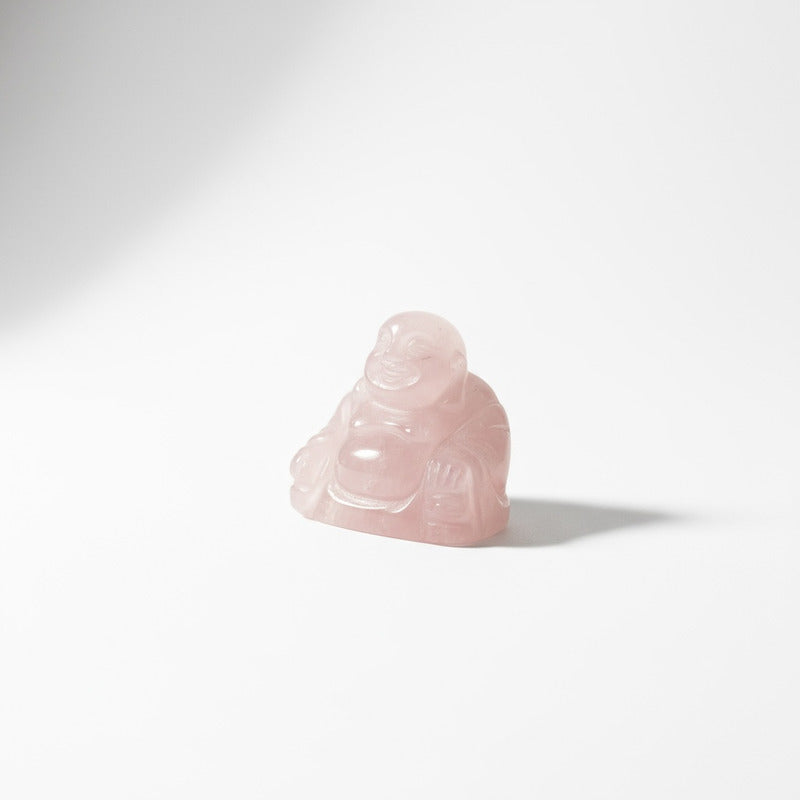 Escultura De Cuarzo Rosa Con Forma De Buda Rosa by HEREJE