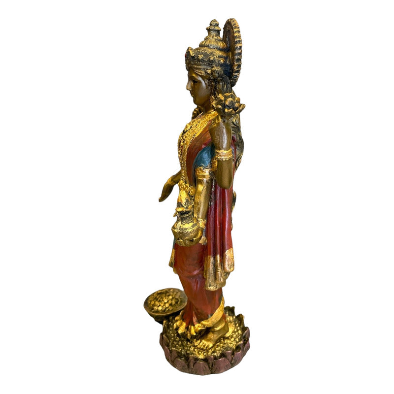 Lakshmi Diosa Fortuna Resina Artesanal Ritualizado. by HEREJE