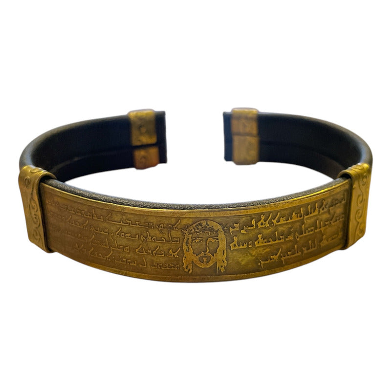 Brazalete Padre Nuestro Hebreo Tipo Piel by HEREJE