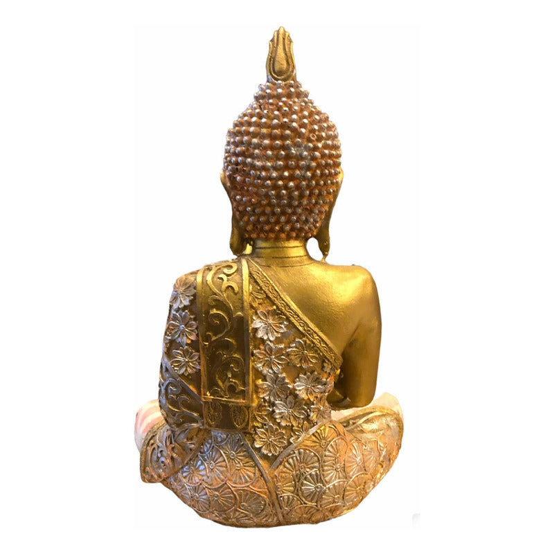Buda Con Tela Dorado 25x18x7 Dorado by HEREJE