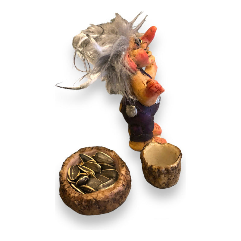 Troll Levanta Negocios + Comedero 9 Cm Figura En Resina Morado by HEREJE