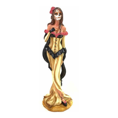 Catrina Resina Nacional Pintada A Mano (beige) 25cm Beige by HEREJE