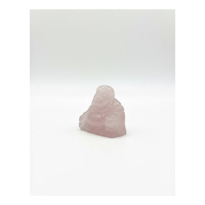 Escultura De Cuarzo Rosa Con Forma De Buda Rosa by HEREJE