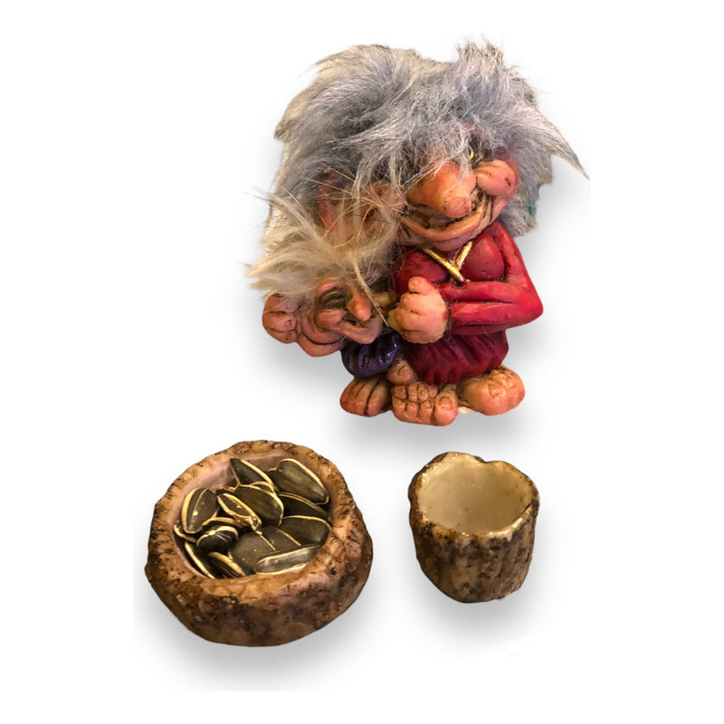 Troll Salud Y Protección Para Los Niños + Comedero 9cm Fig. Rosa Morado by HEREJE