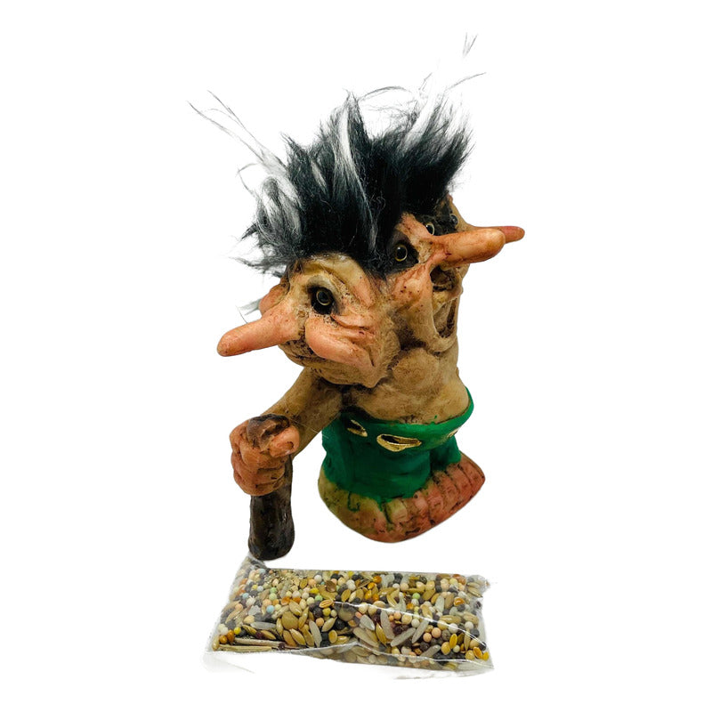 Troll Éxito 3 Cabezas + Semillas + Hoja Activación 10 Cm by HEREJE