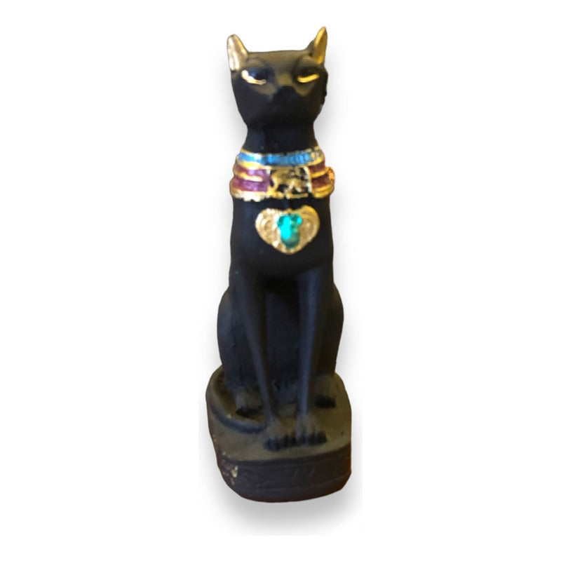 Gato Egipcio Chico 13cm Figura De Resina Negro by ARTICULOS ESOTERICOS LETY