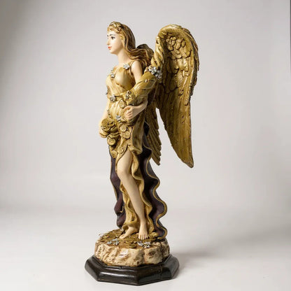 Angel De La Abundancia, Abundia Figura De Resina 30x12x10 Cm Dorado by HEREJE