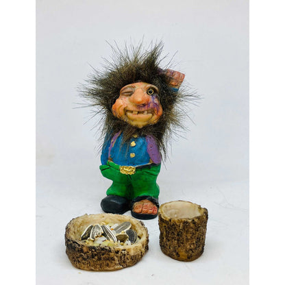 Troll Aventurero + Comedero 10 Cm Figura De Resina Nacional by HEREJE