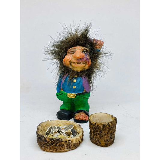 Troll Aventurero + Comedero 10 Cm Figura De Resina Nacional by HEREJE