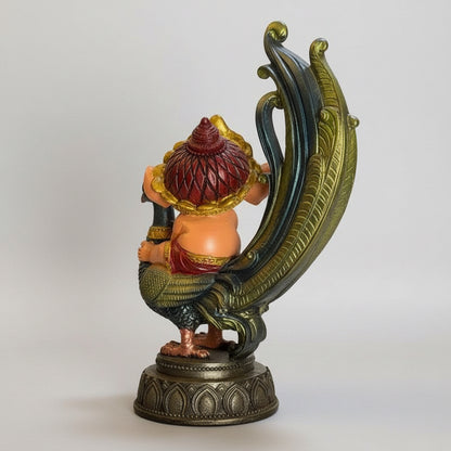 Ganesh Pavo Real Figura Resina Prosperidad 24cm 3 Colores by ARTICULOS ESOTERICOS LETY