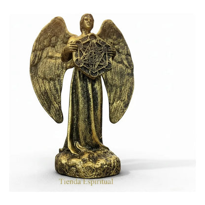 Figura Arcángel Metatrón Con Cubo En Resina 11 Cm Dorado Oscuro by HEREJE