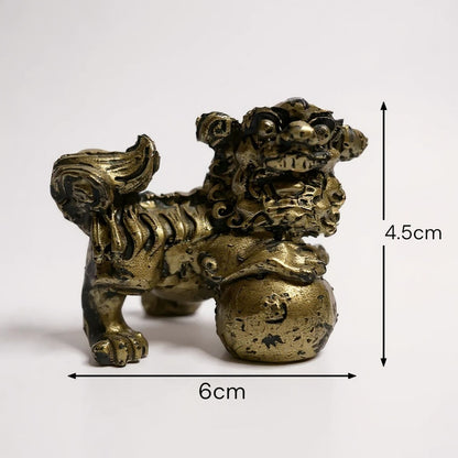 Figura De Resina De Los Perros Fu Protección Para Feng Shui Dorado by HEREJE