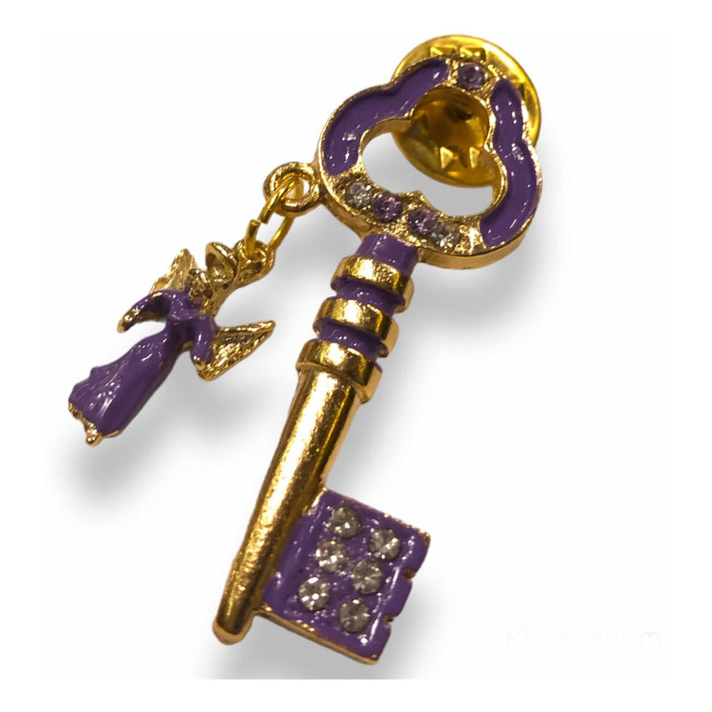 Arcangel Zadquiel Prendedor 1.5x1.5x4.2 Morado by HEREJE