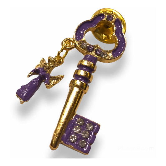 Arcangel Zadquiel Prendedor 1.5x1.5x4.2 Morado by HEREJE