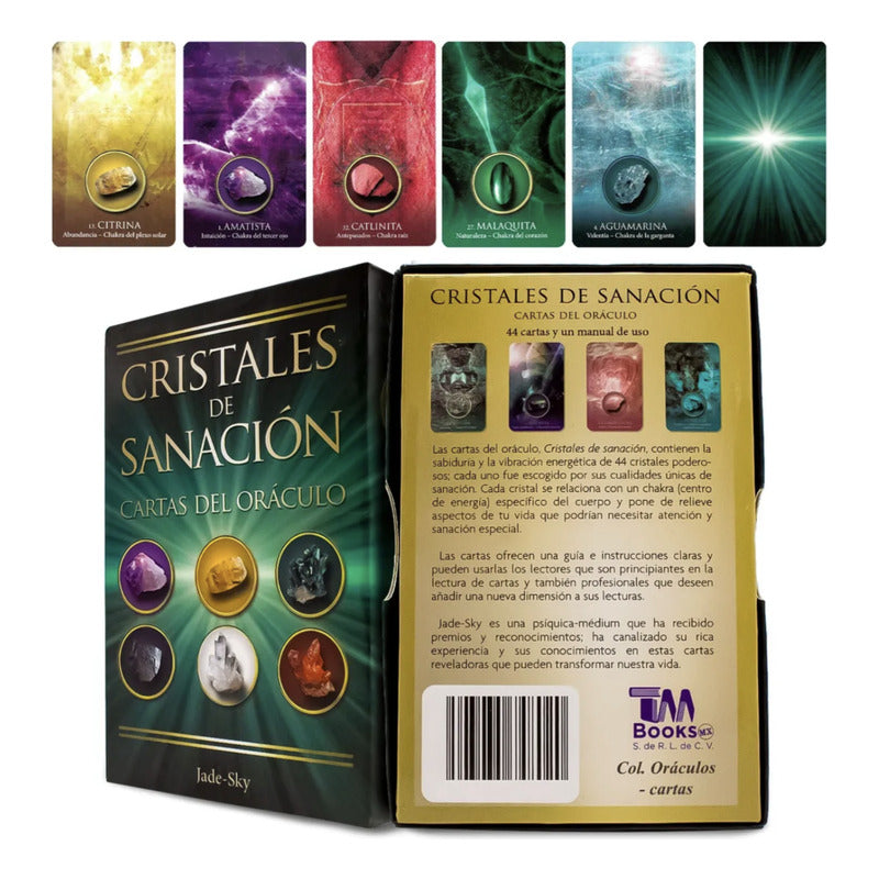 Oráculo Cristales De Sanación 44 Cartas + Guía Esotérica by HEREJE