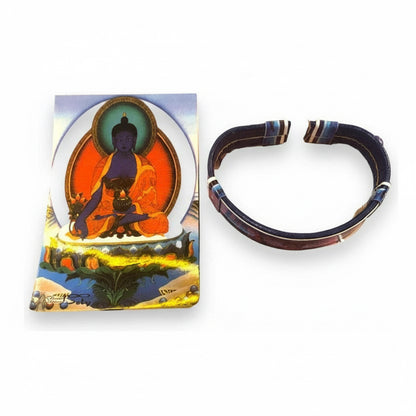 Brazalete Azul Buda Tipo Piel Con Sublimado Azul by HEREJE