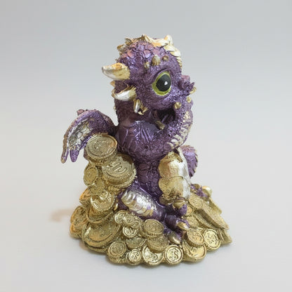 Dragón Tipo Bebe Resina 14.5 Cm Nacional Pintado A Mano. by HEREJE