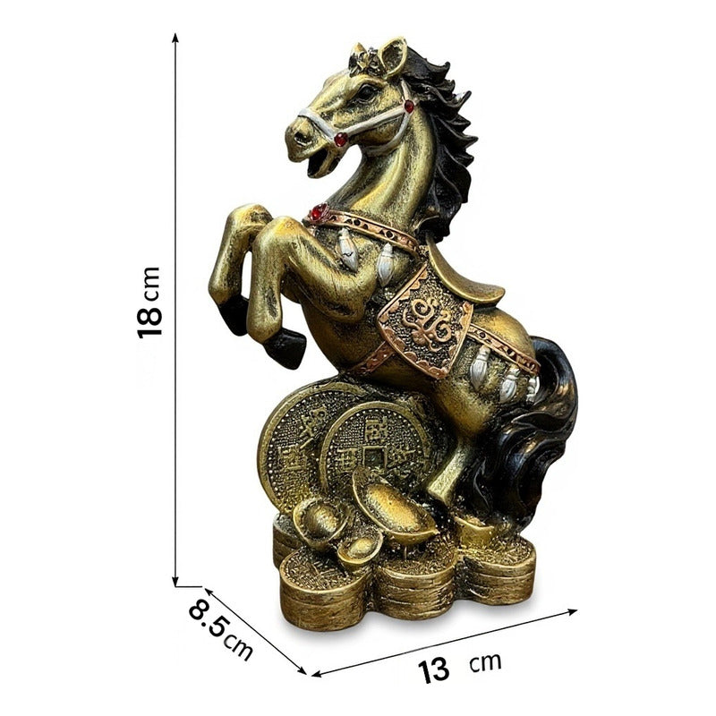 Caballo Año Chino Estatua De Resina 18x13x8.5 Cm by HEREJE