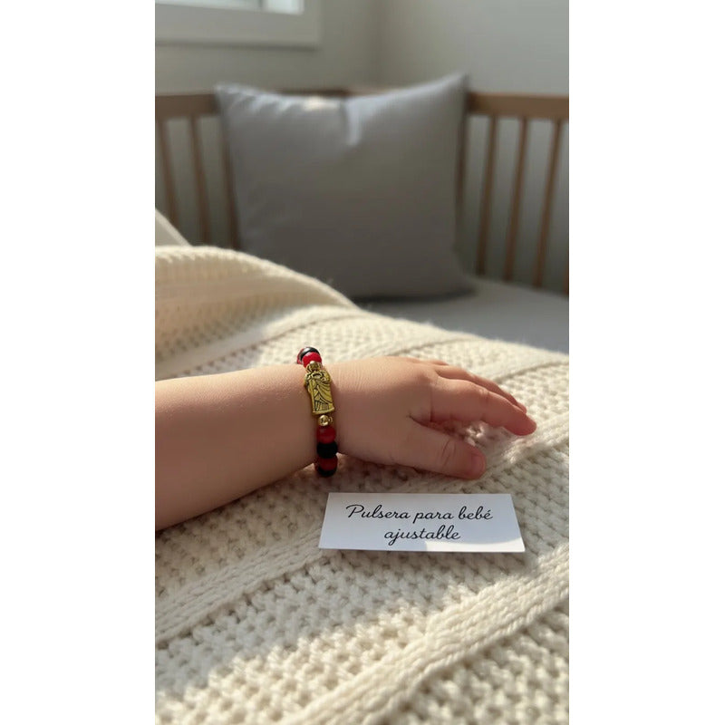 Pulsera Virgen De Guadalupe O San Judas Hilo Rojo Ajustable San Judas 7 Cm by HEREJE