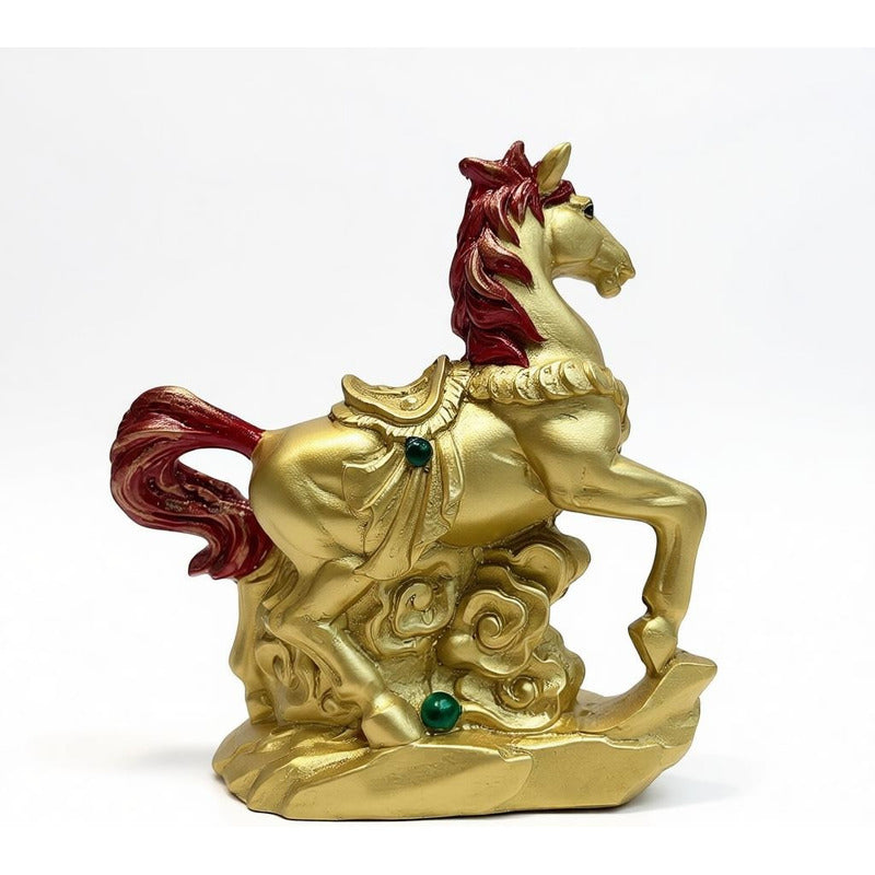 Caballo Del Año Chino 12.5x11x4cm Dorado by HEREJE