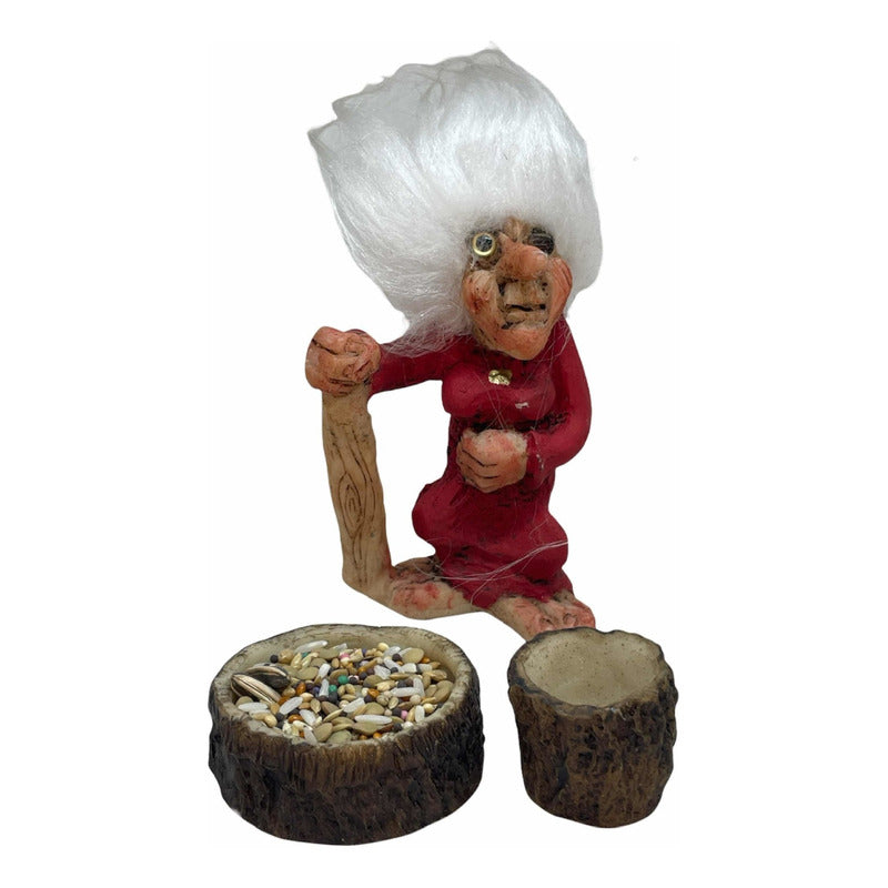 Troll Salud +comedero 11 Cm Figura De Resina Rojo by HEREJE