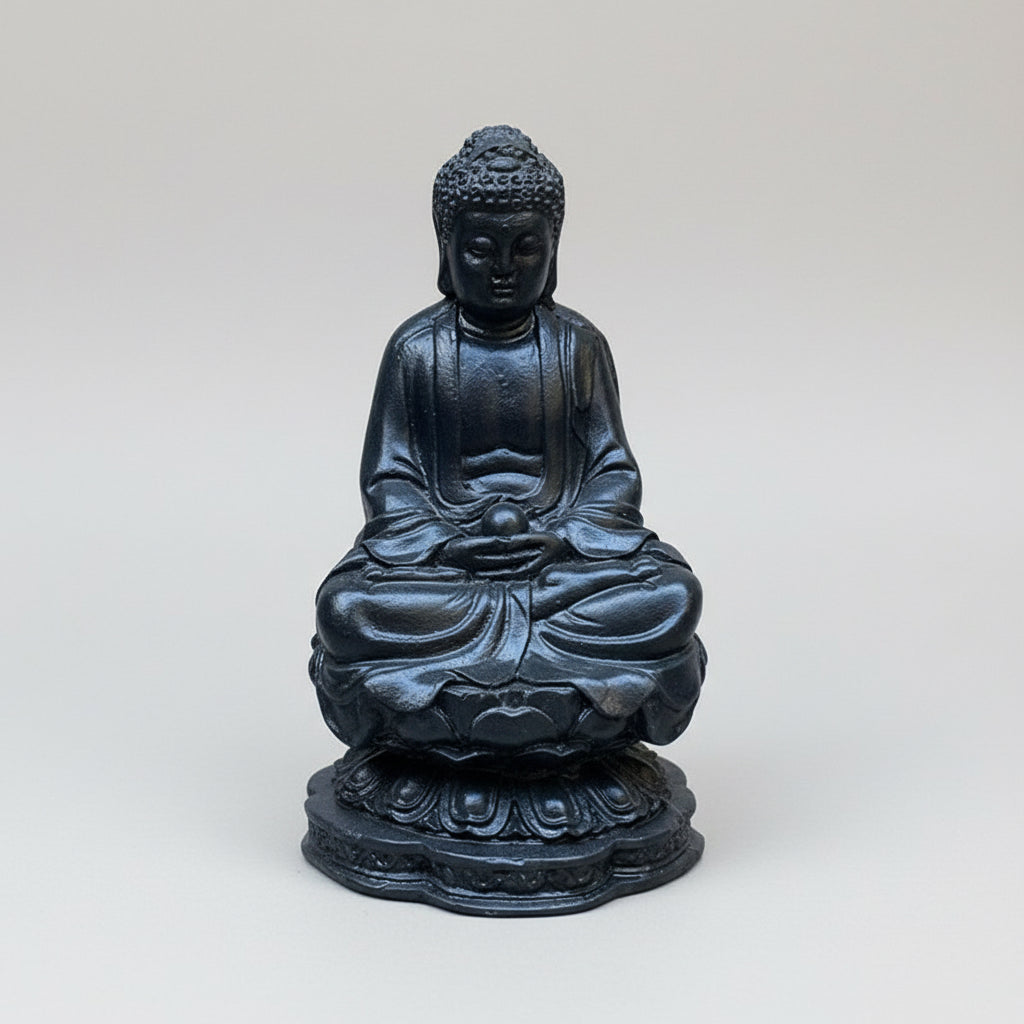 Buda Negro Base Redonda 10cm Negro by ARTICULOS ESOTERICOS LETY