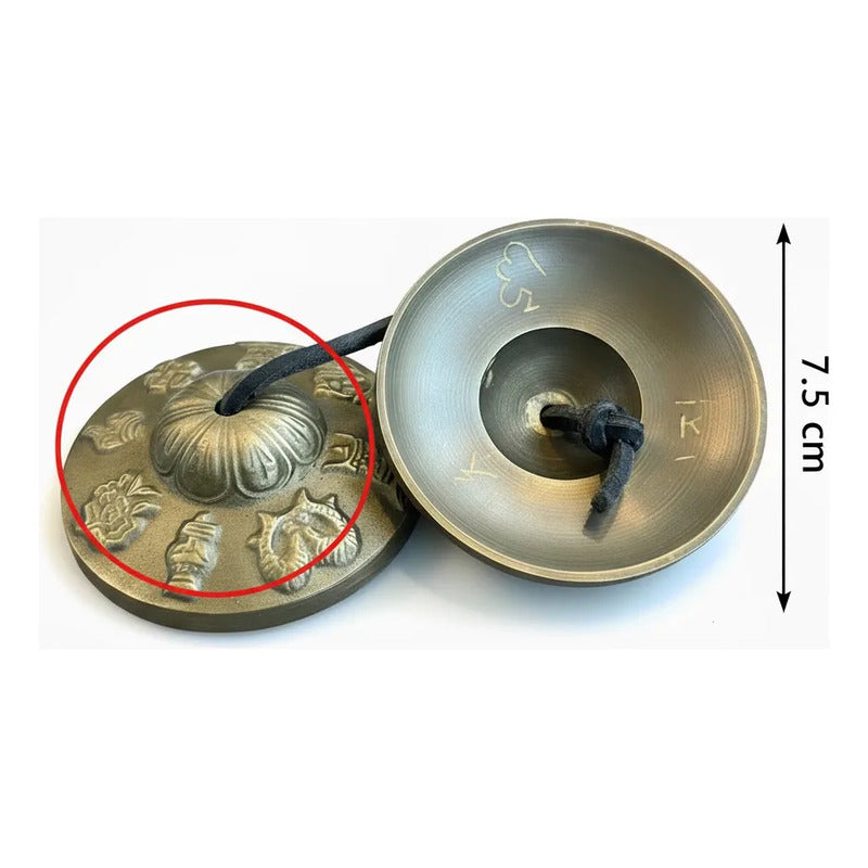 Cymbalo Tibetano Cuenco 7 Metales Indu 7.5 Cm by HEREJE