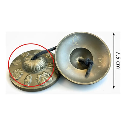 Cymbalo Tibetano Cuenco 7 Metales Indu 7.5 Cm by HEREJE