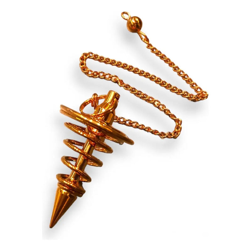 Pendulo Testigo Laton Varios Modelos Radiestesia Reiki Pendulo Espiral Cobre by HEREJE