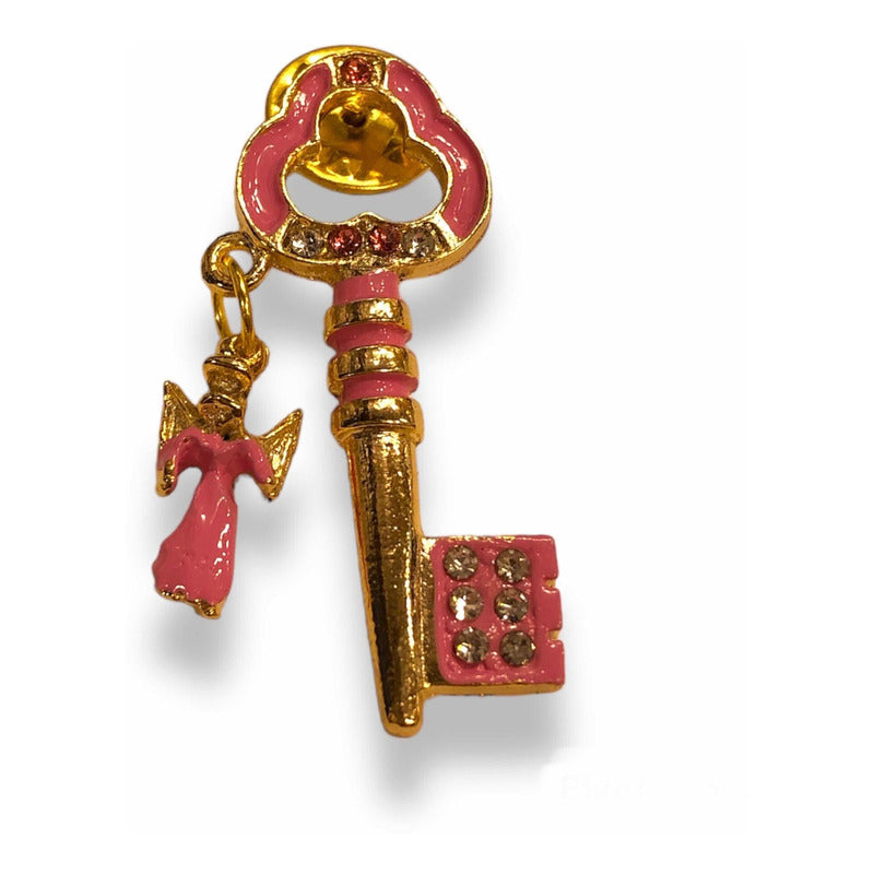 Arcangel Chamuel Prendedor 1.5x1.5x4.2 Rosa by HEREJE