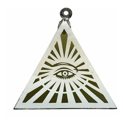 Ojo Divino Espejo Grabado 12 Cm Blanco by ARTICULOS ESOTERICOS LETY