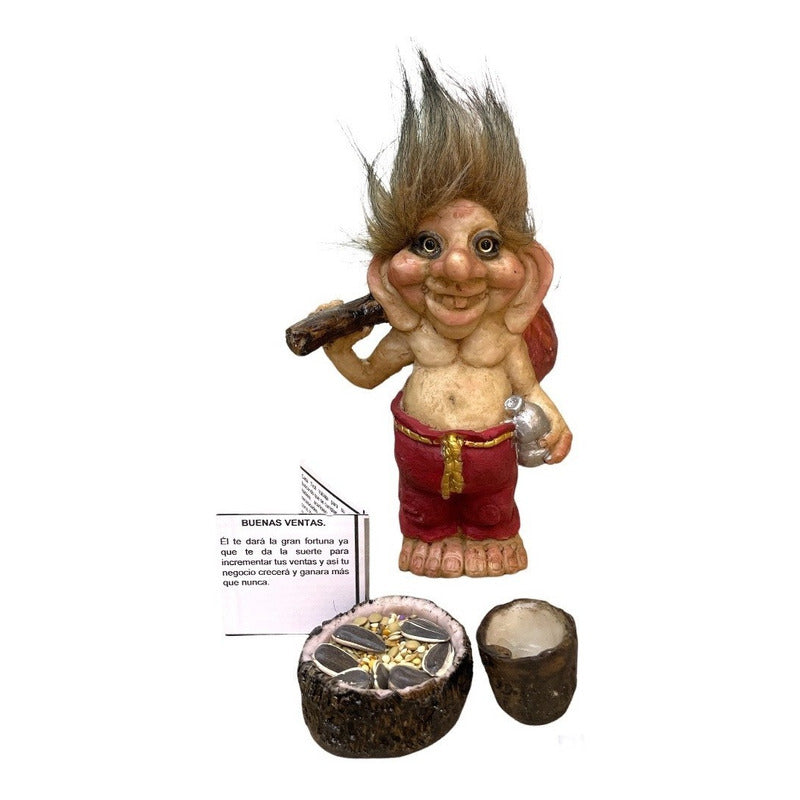 Troll Mediano + Comedero + Bebedero +semillas Varios Modelos by ARTICULOS ESOTERICOS LETY