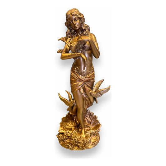 Afrodita, Venus Diosa Figura De Resina Tipo Bronce 26.5x9.5 Bronce by HEREJE