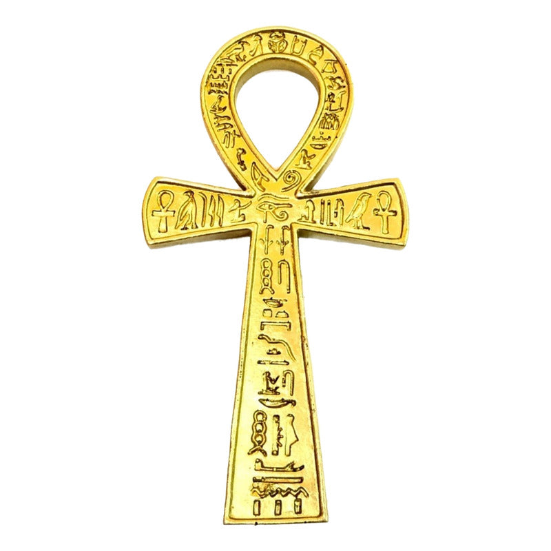 Cruz Egipcia Ankh Resina Nacional Pintada A Mano 18 Cm by ARTICULOS ESOTERICOS LETY
