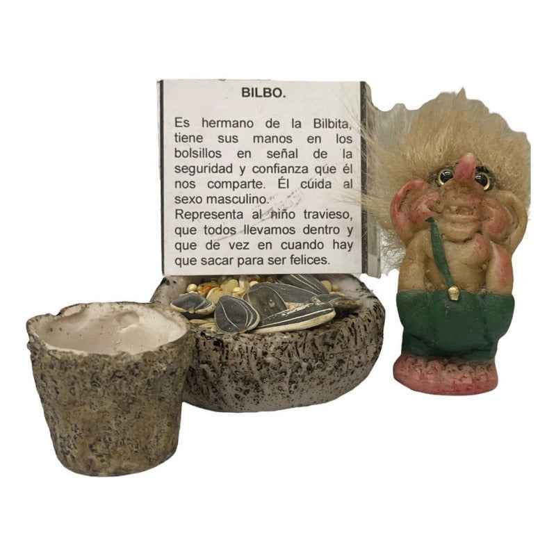 Troll Mini + Comedero + Semillas + Tarjeta Varios Modelos