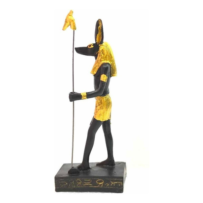 Anubis Figura En Resina 16cm Negro Con Dorado by ARTICULOS ESOTERICOS LETY