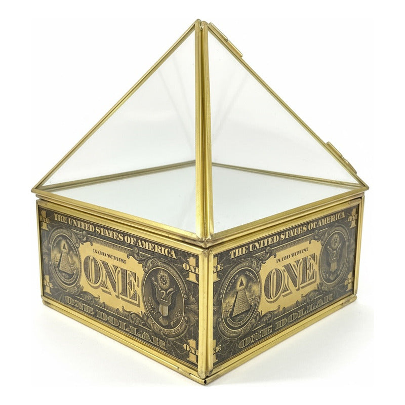 Caja De Vidrio Doble Piramide, Parrilla Reiki 19x15x15 Cm by HEREJE