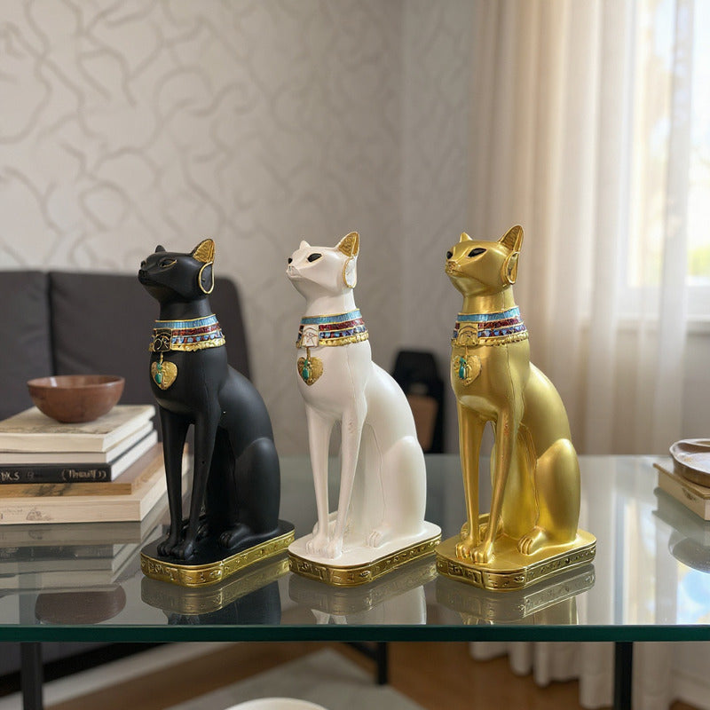 Bastet Egipcio Escultura De Resina 34x17x11 Cm by HEREJE