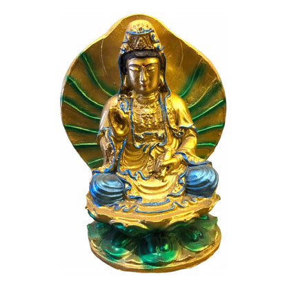 Kwan Yin Con Círculo Dorado by HEREJE