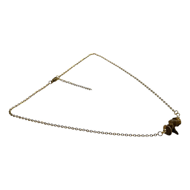 Collar Aquíje Pedra Cuarzo Dorado 45 Cm by HEREJE