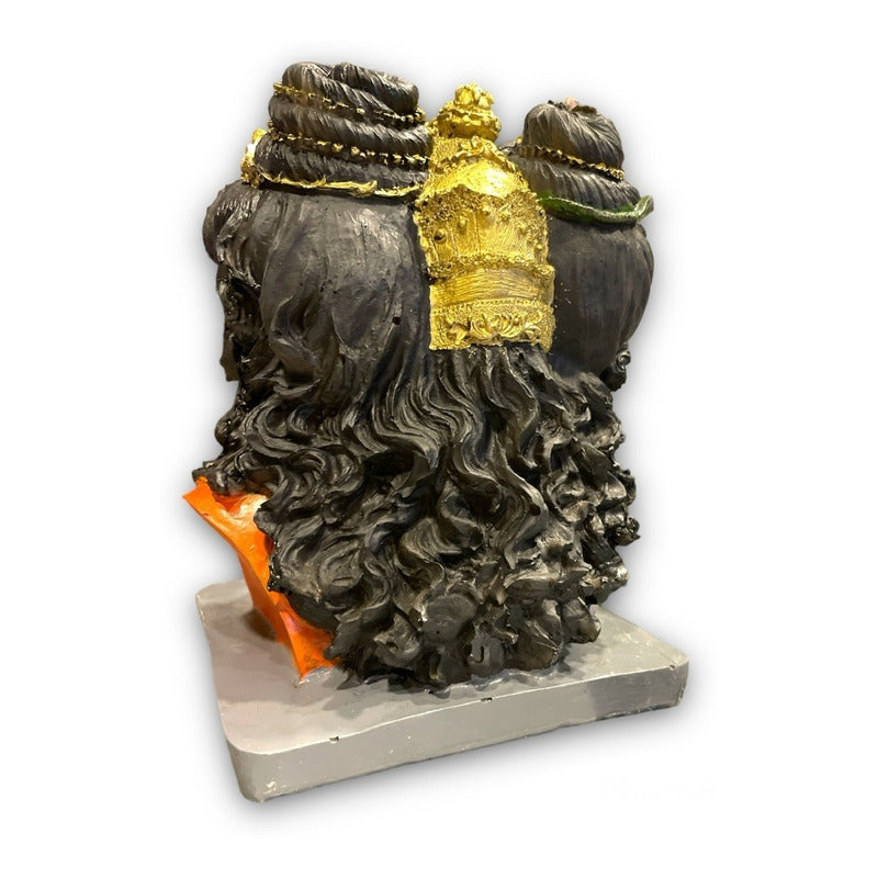 Ganesh Shiva Parvati Familia Sagrada Figura De Resina 21.5cm by HEREJE