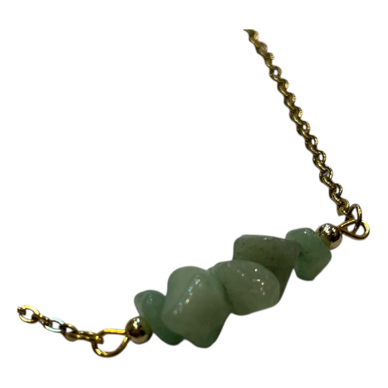 Collar Aquíje Pedra Cuarzo Dorado 45 Cm by HEREJE