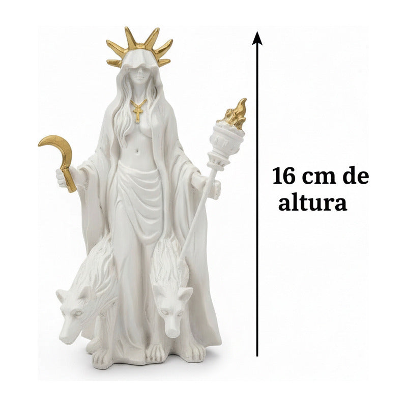 Hecate Estatua De Resina De 16cm De Altura Con Lobos by HEREJE