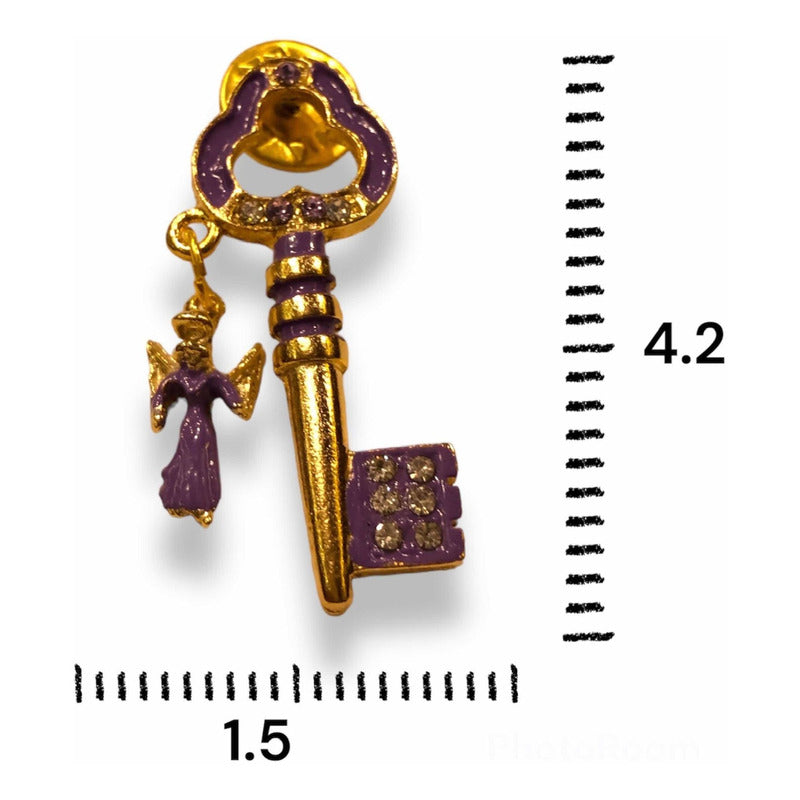 Arcangel Zadquiel Prendedor 1.5x1.5x4.2 Morado by HEREJE