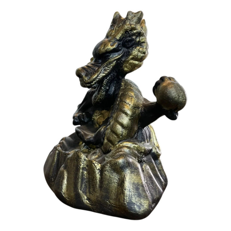 Cascada De Humo Dragon 14 Cm De Altura Negro Dragón by HEREJE