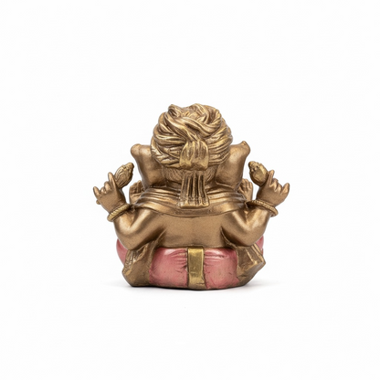 Ganesh Turbante Escultura D Resina Hecho A Mano 15.5x17x13cm by HEREJE