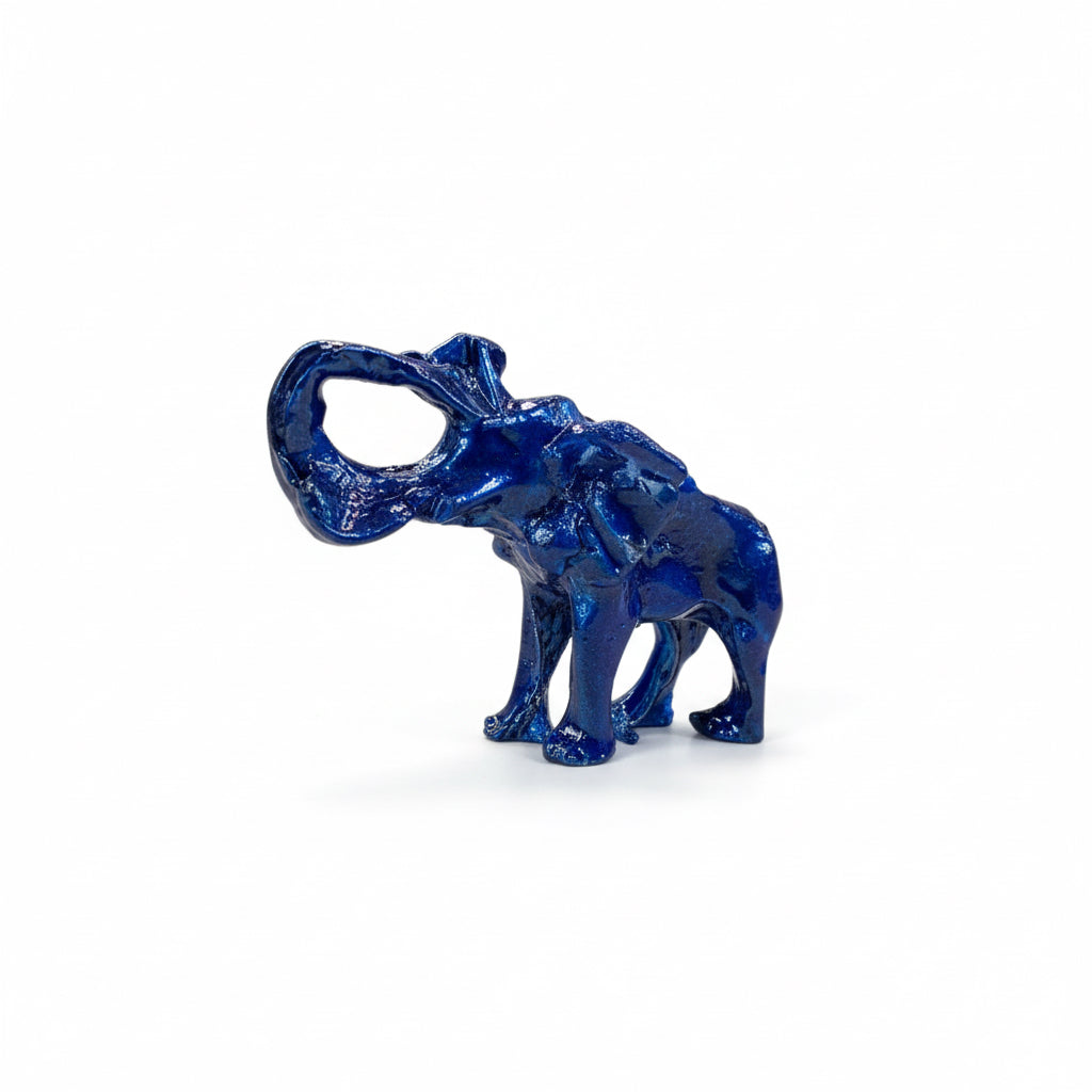 Rinoceronte Azul De Metal Mini Amuleto De Feng Shui by HEREJE